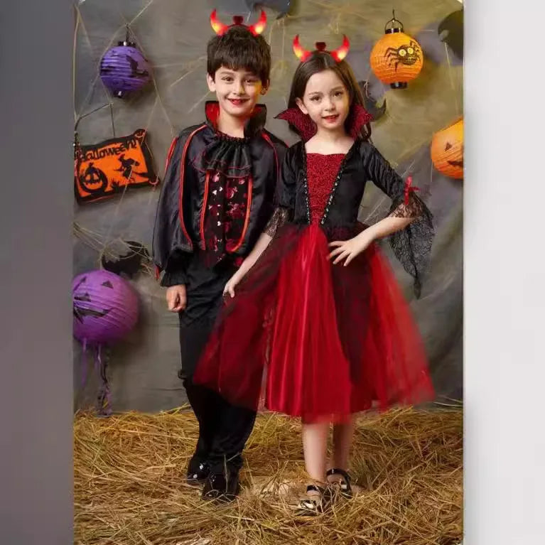 Kids Gothic Vampire Costume – product view 7