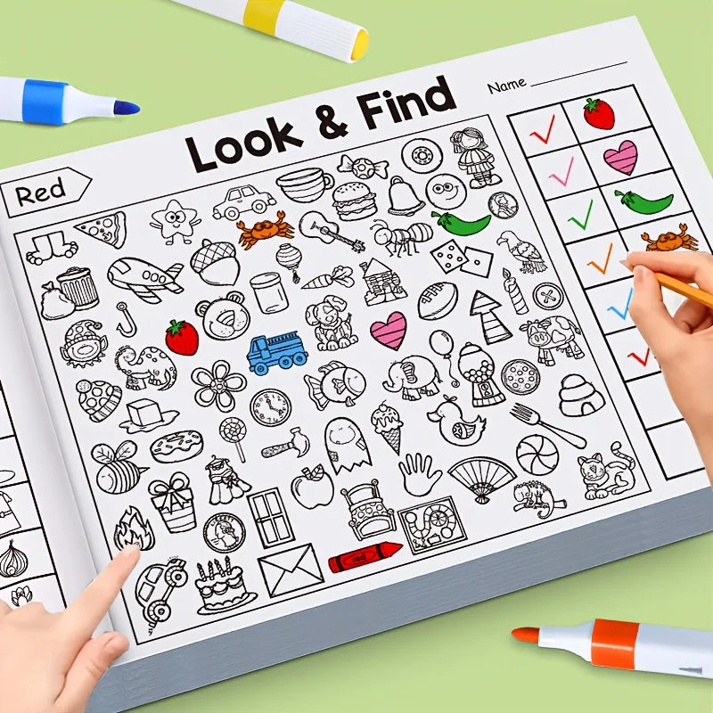 Hidden-Object Coloring Book for Kids