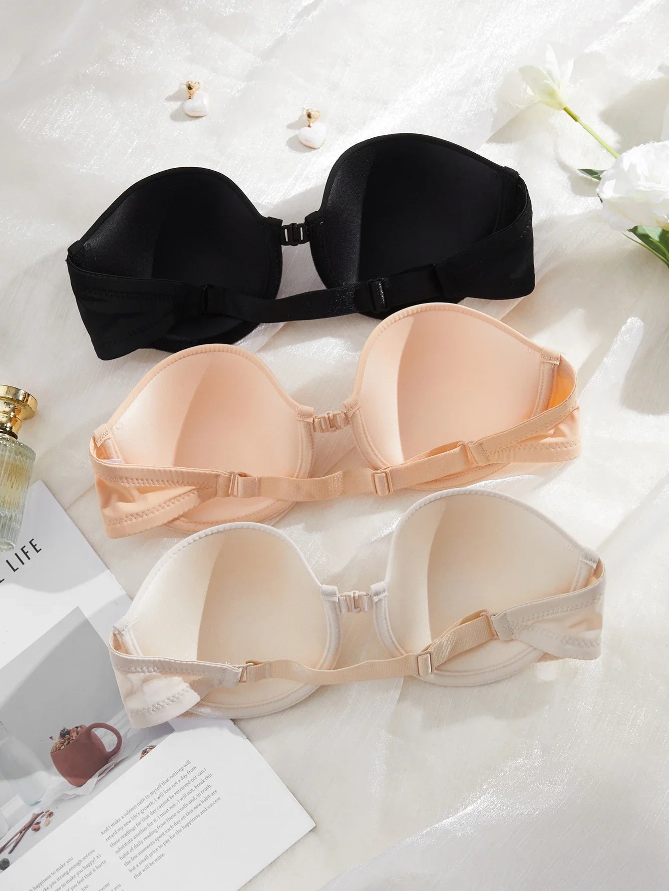3-Piece Seamless Strapless Bra Set