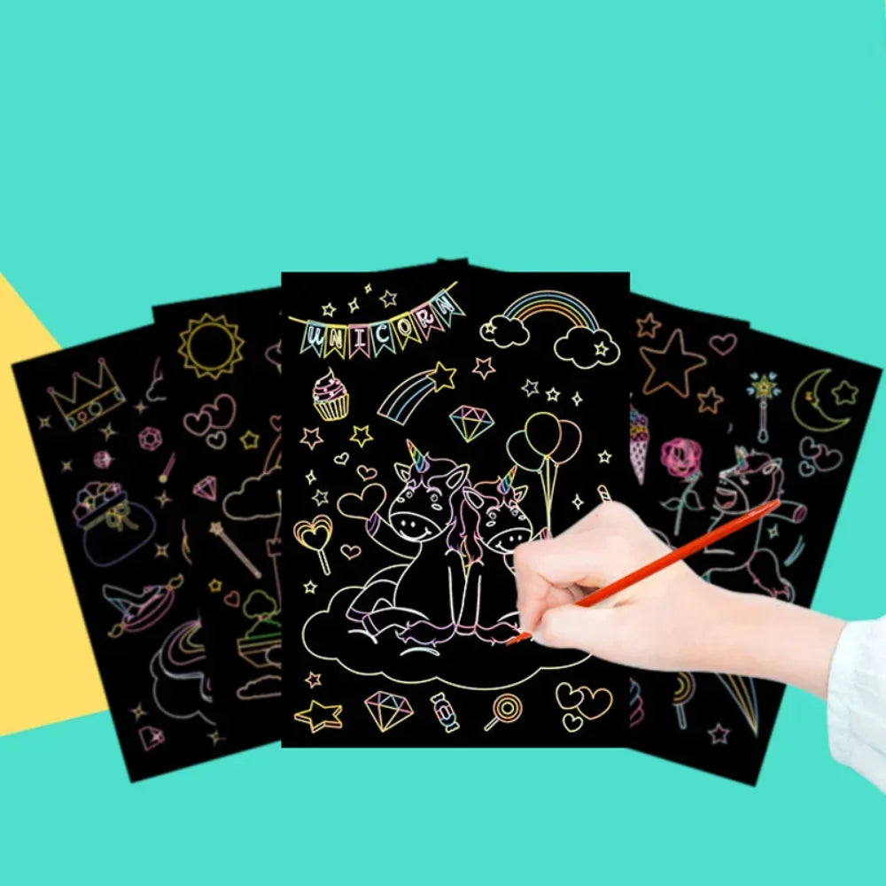 Rainbow Scratch Art Kit for Kids