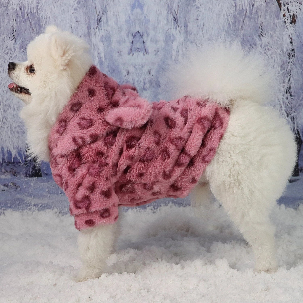 Warm Fleece Hooded Pet Jacket