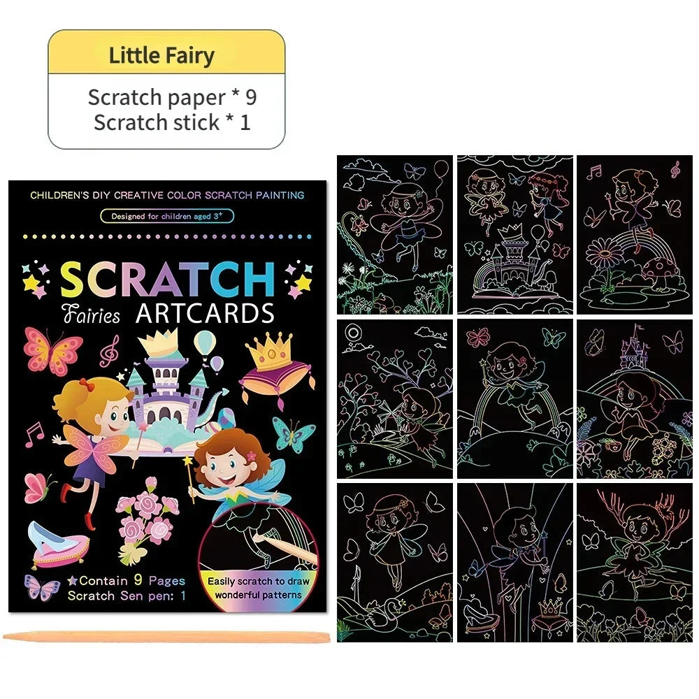 Rainbow Scratch Art Kit for Kids