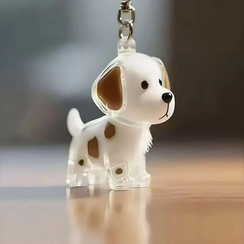 Clear Pet Fur Display Capsule Keychain