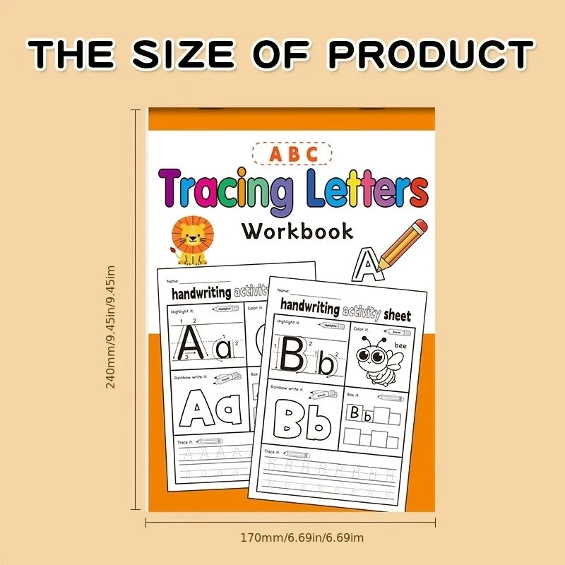 Kids Handwriting Activity Copybook – Tracing Letters