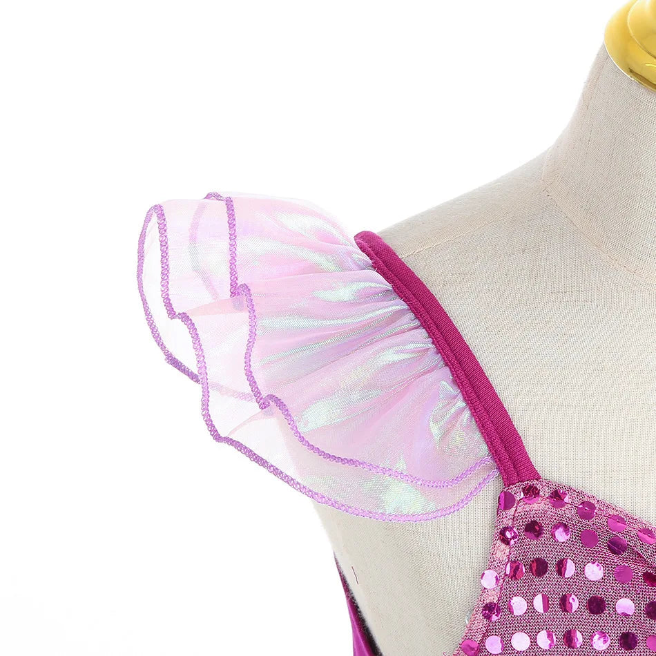 Kids Ariel Mermaid Princess Costume Dress