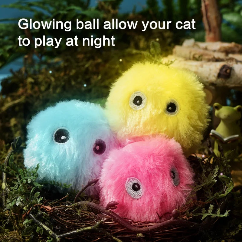 Interactive Plush Cat Toy Ball