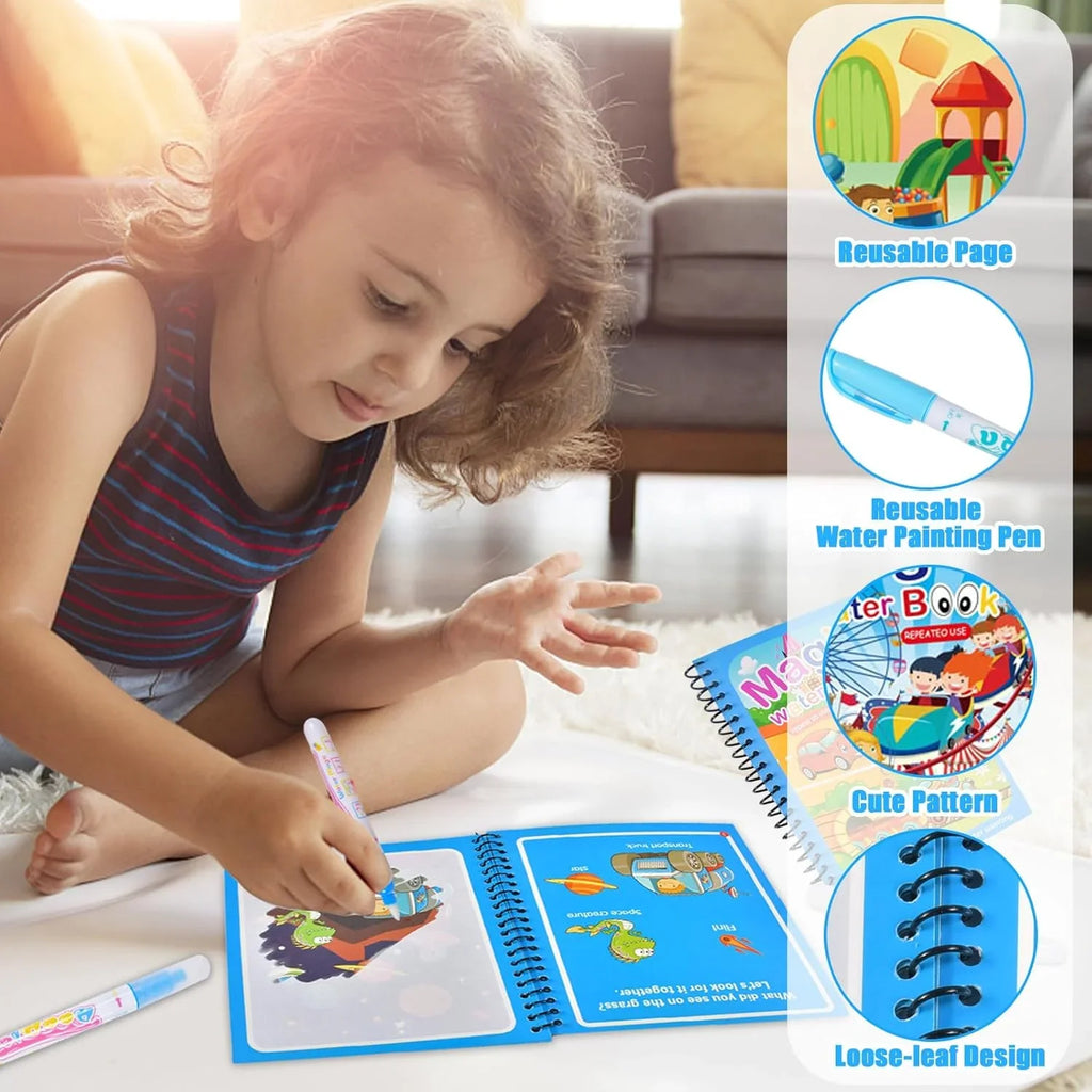 Reusable Watercolor Magic Book for Kids