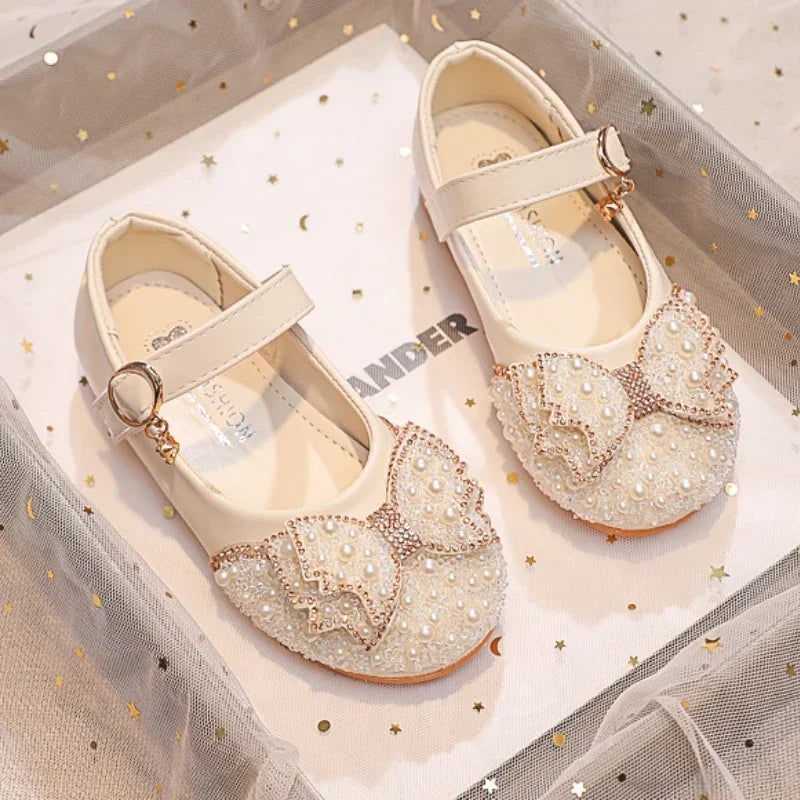 Girls Glitter Rhinestone Party Flats – product view 5