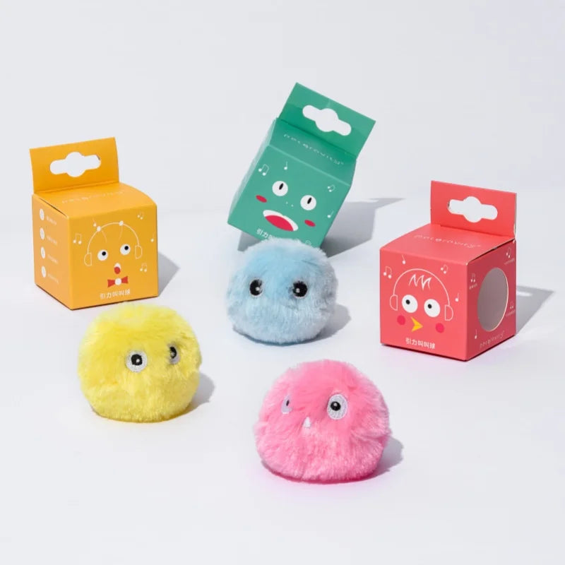Interactive Plush Cat Toy Ball
