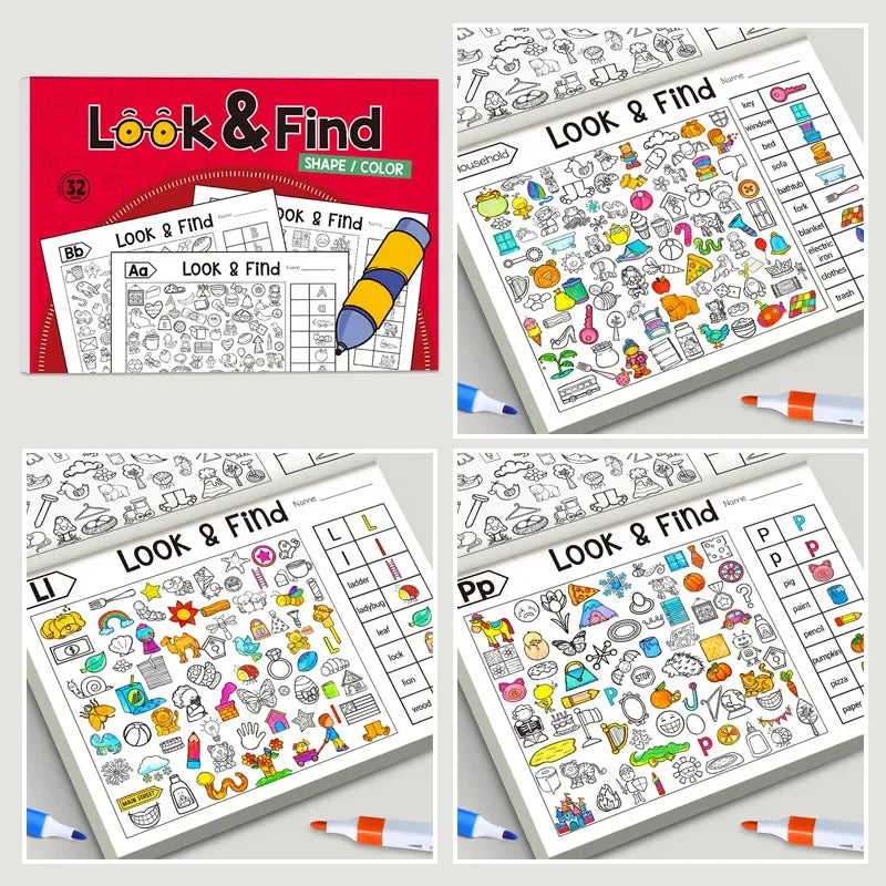 Look & Find Shapes & Colors Activity Workbook