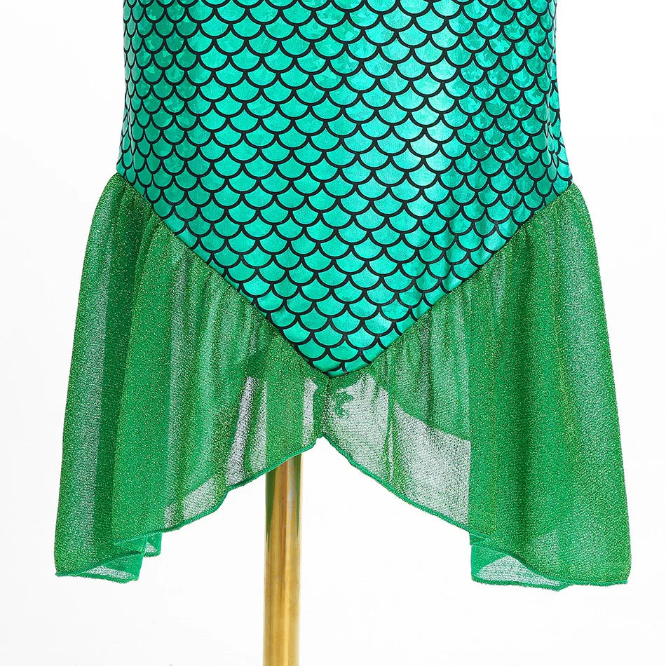 Kids Ariel Mermaid Princess Costume Dress