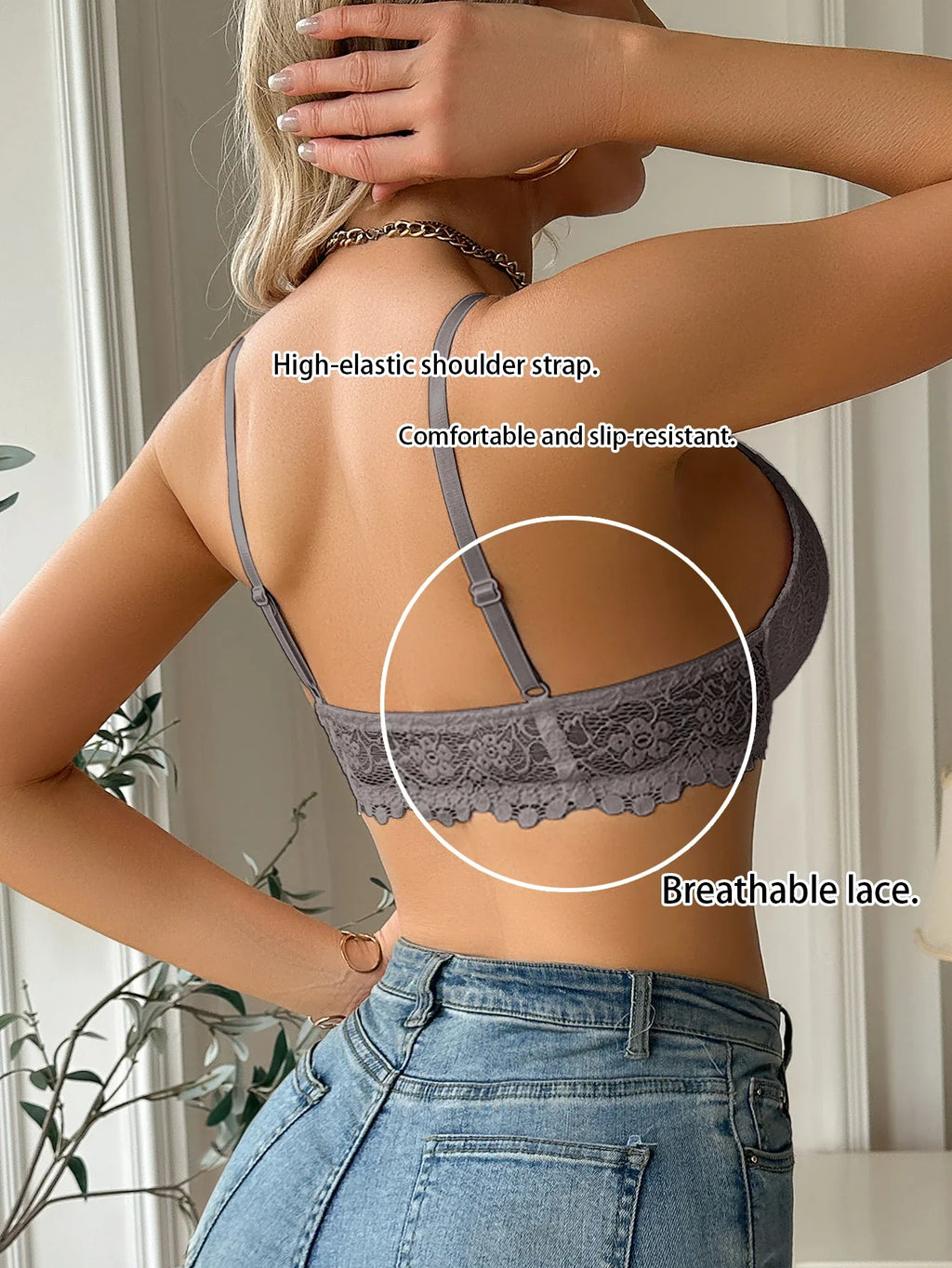 Front-Clasp Lace Push-Up Bra