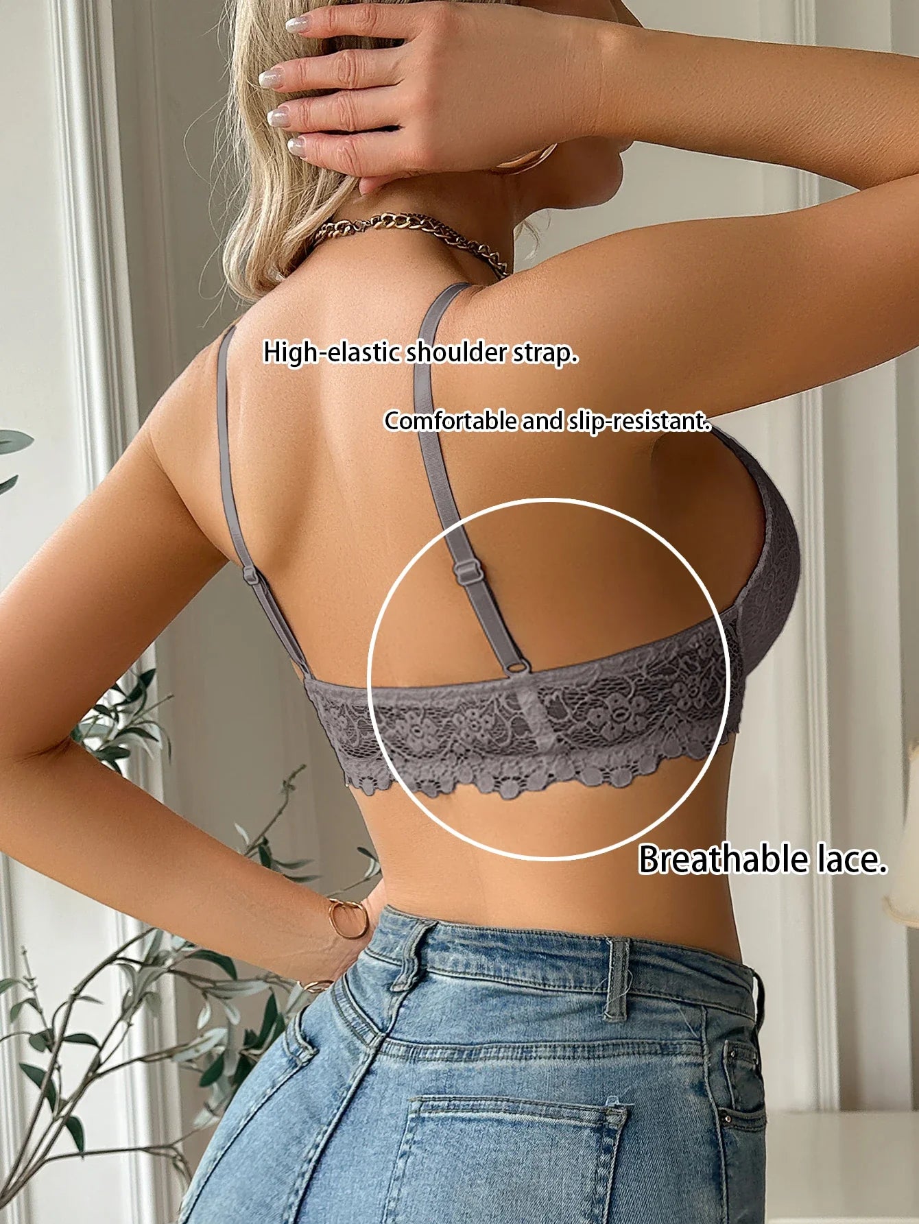 Front-Clasp Lace Push-Up Bra