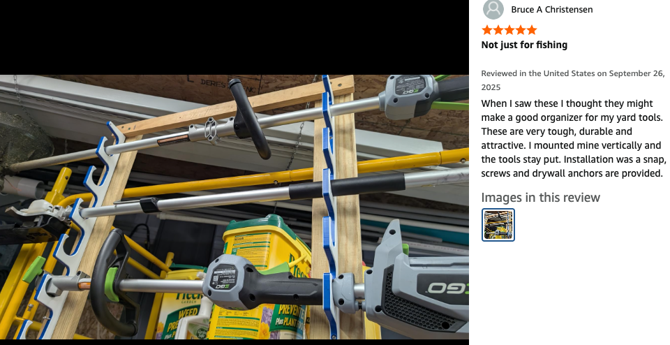 TRAPSKI Premium Fishing Rod Rack – Wall, Ceiling or Boat Mount