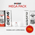 SHOCK'D Golf Balls – Mega Pack (4 Red + 4 White)