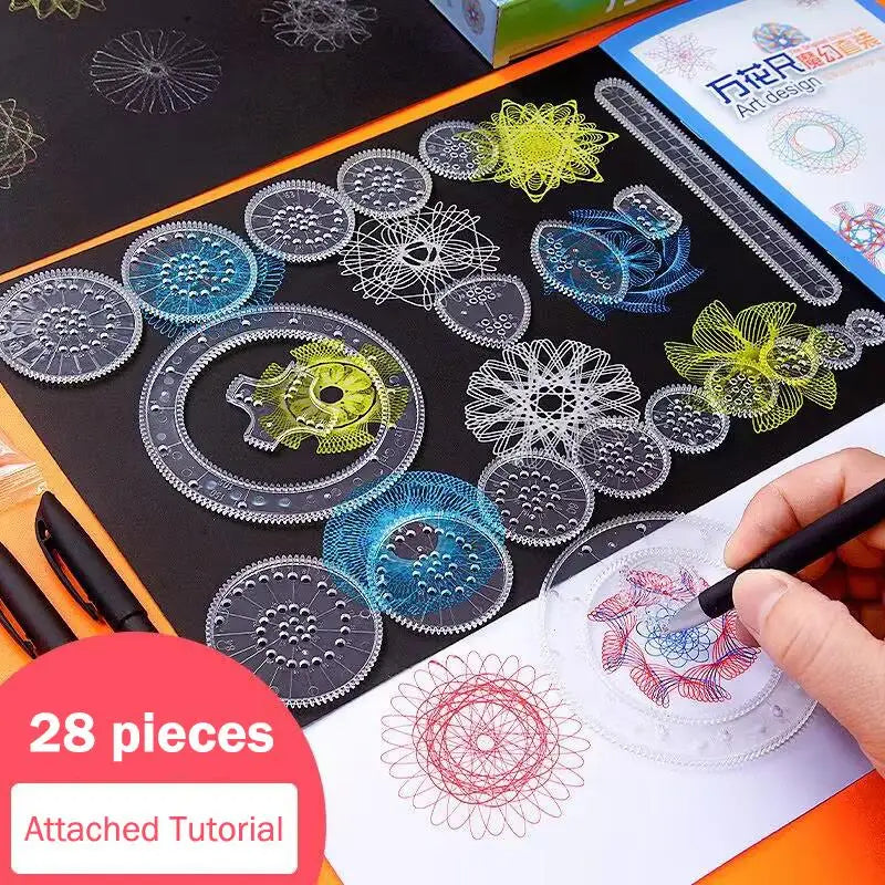 22-Piece Geometric Drawing & Ruler Set