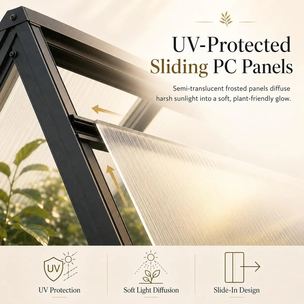 6×8 ft Walk-In Polycarbonate Greenhouse