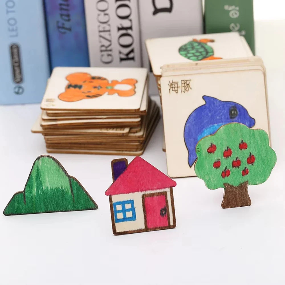 20-Piece Wooden Drawing Stencil Set for Kids