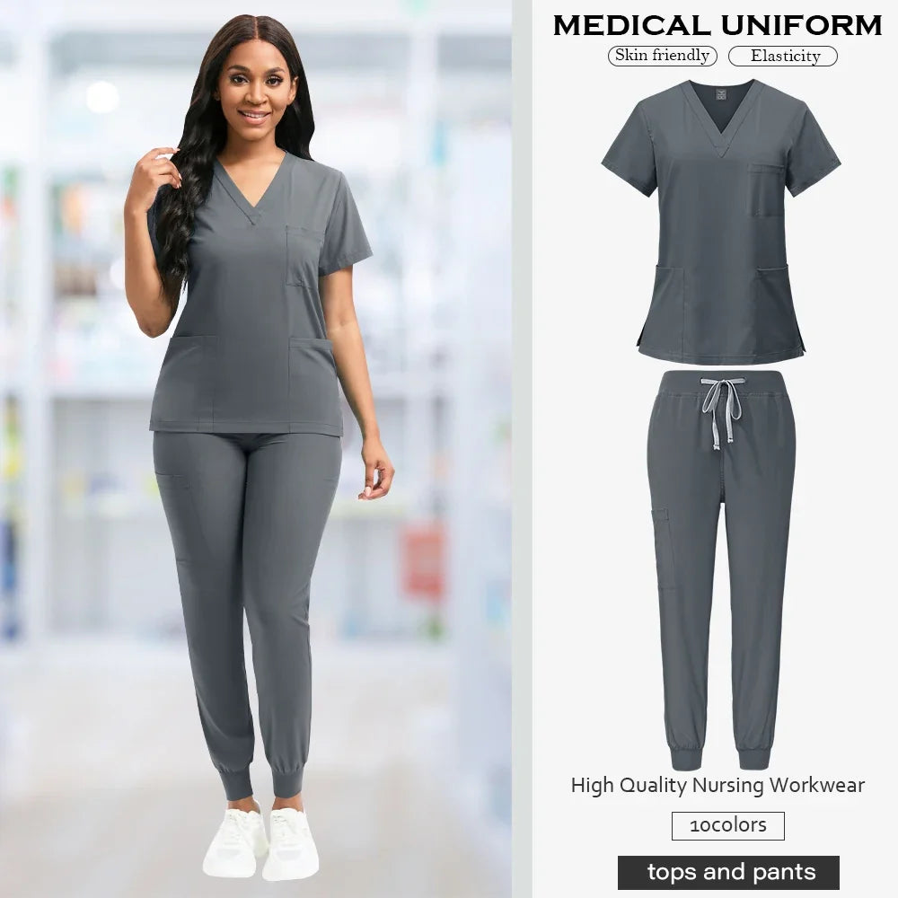 Unisex Breathable Jogger Scrub Set