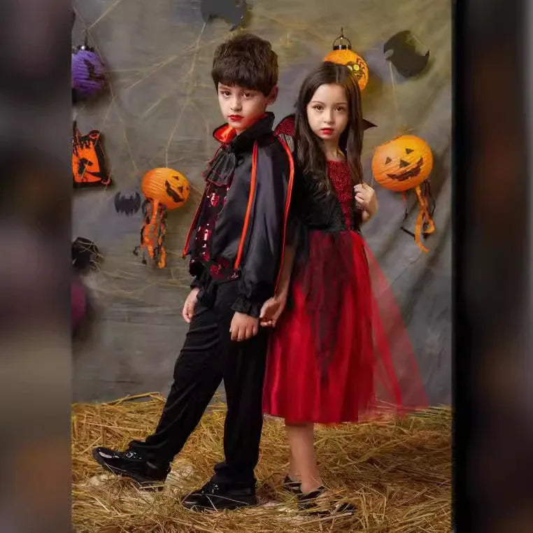 Kids Gothic Vampire Costume – product view 8