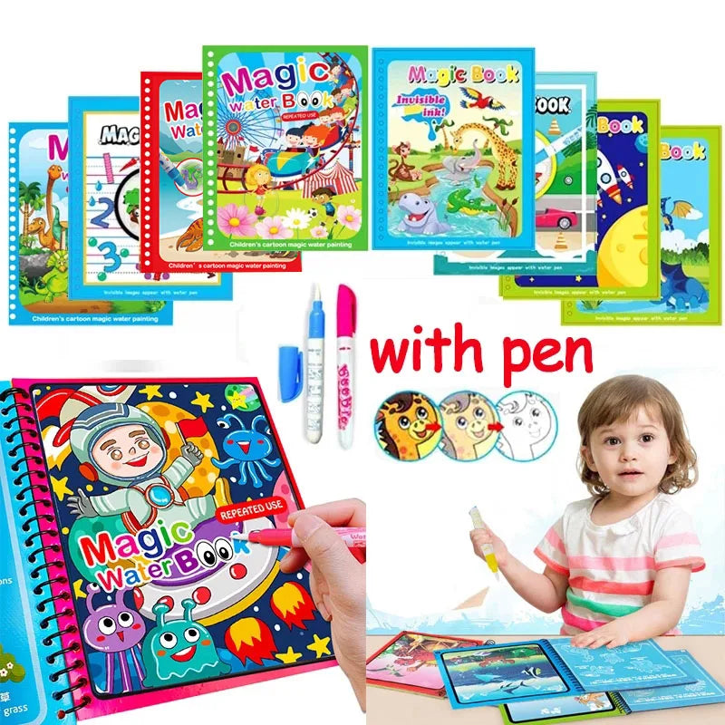 Reusable Water Drawing Book for Toddlers