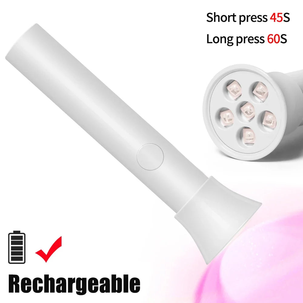 YIKOOLIN Rechargeable Handheld UV Nail Lamp