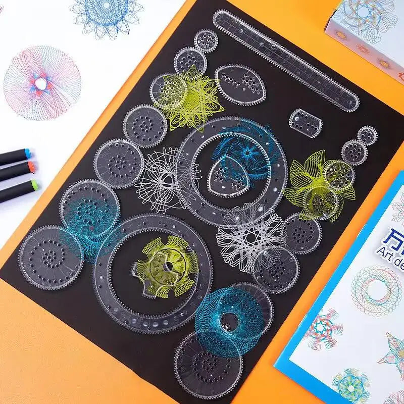 22-Piece Geometric Drawing Set for Kids
