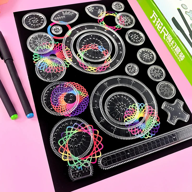 22-Piece Spirograph Drawing Set for Kids