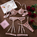 Floral Embroidered 2-Piece Lingerie Set