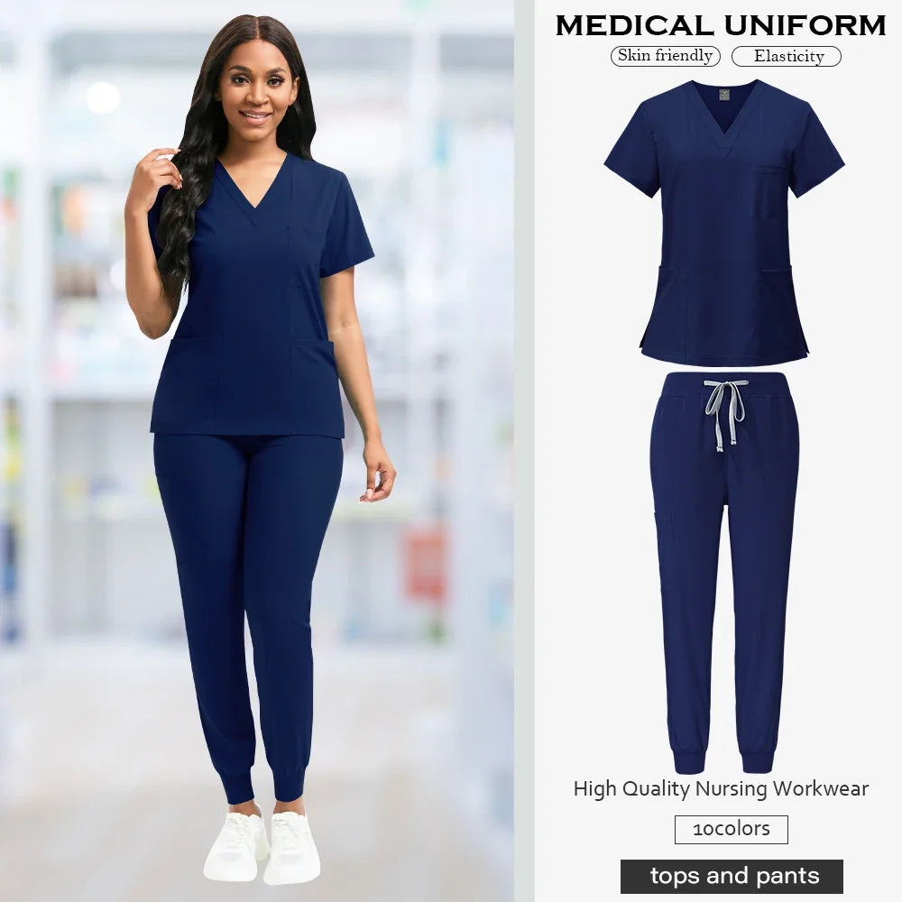 Unisex Breathable Jogger Scrub Set