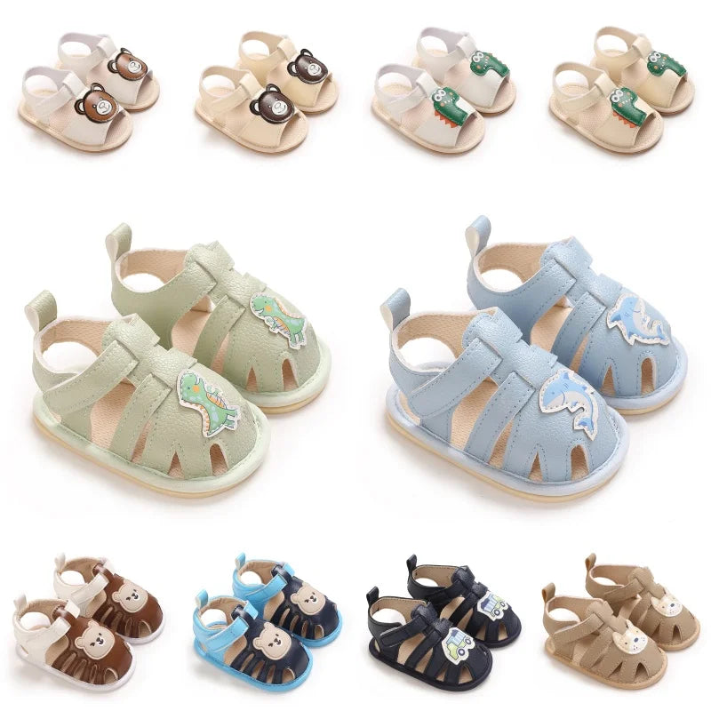 Breathable Soft-Sole Baby Sandals (0–18M)
