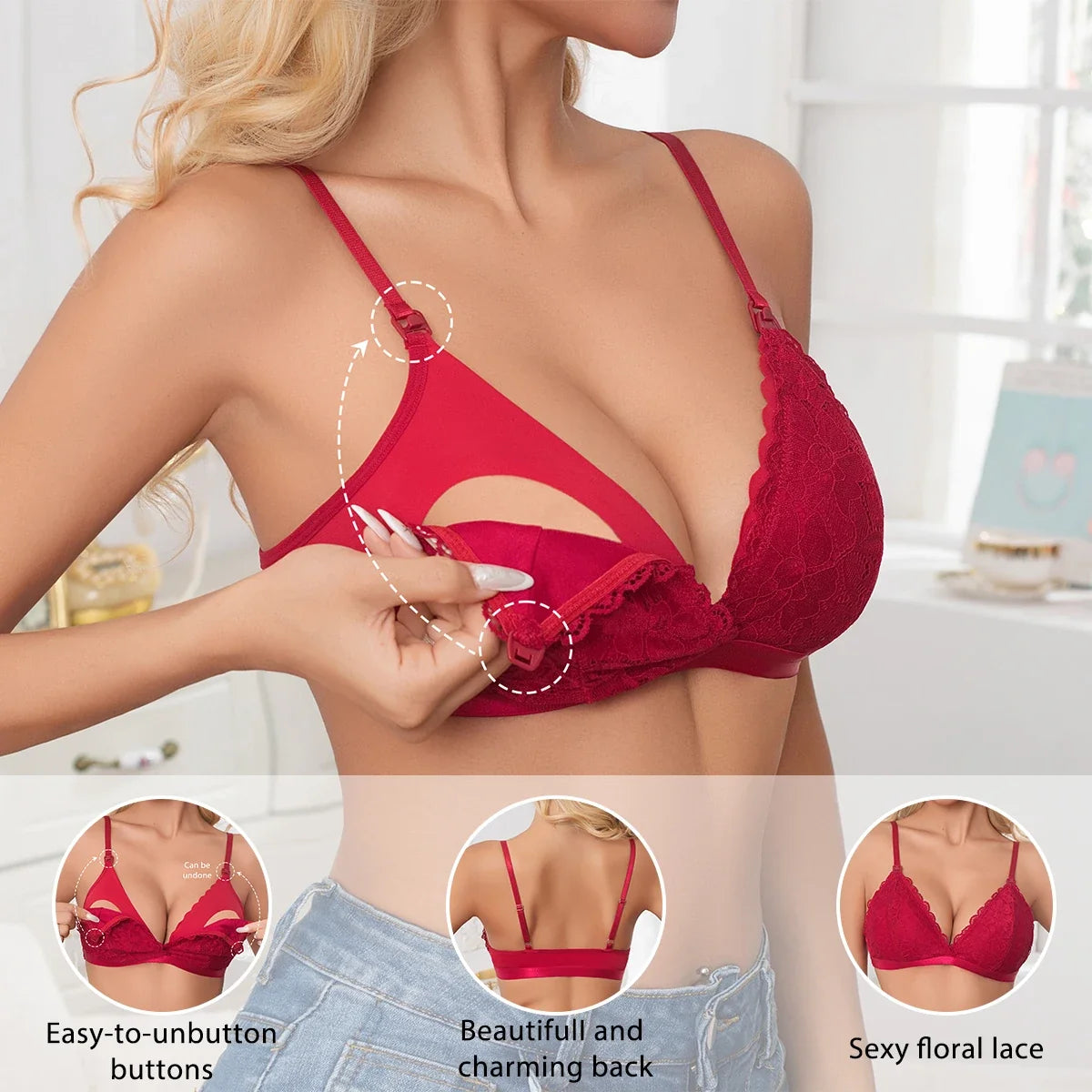Ultra-Thin Front-Open Nursing Bra
