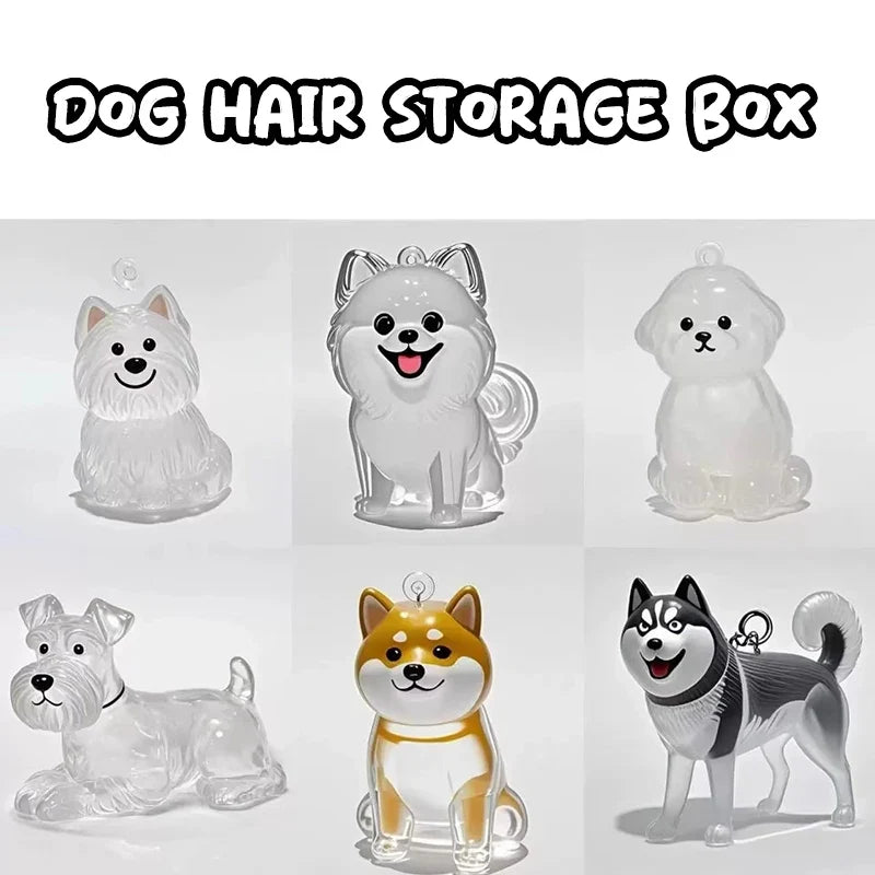 Clear Pet Hair Memorial Keepsake Capsule