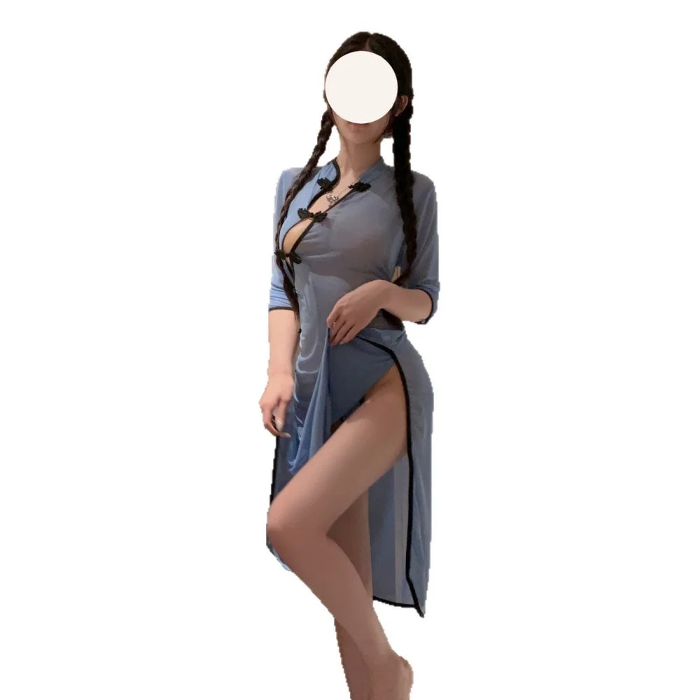Cheongsam-Inspired Lingerie Set