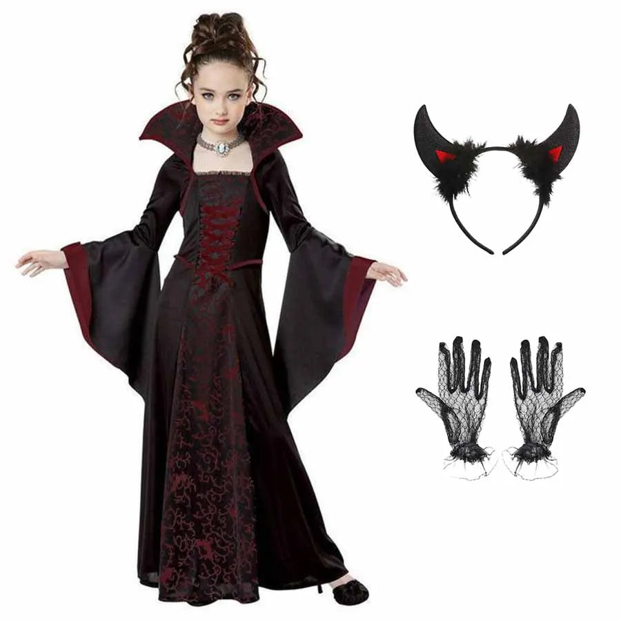 Kids Gothic Vampire Costume – product view 16