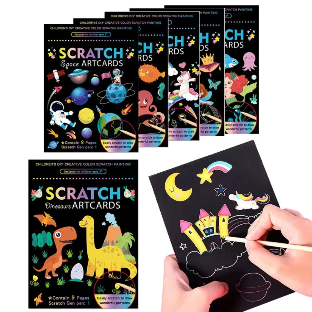 Rainbow Scratch Art Kit for Kids
