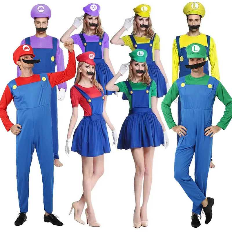 Adult Luigi Cosplay Costume Set