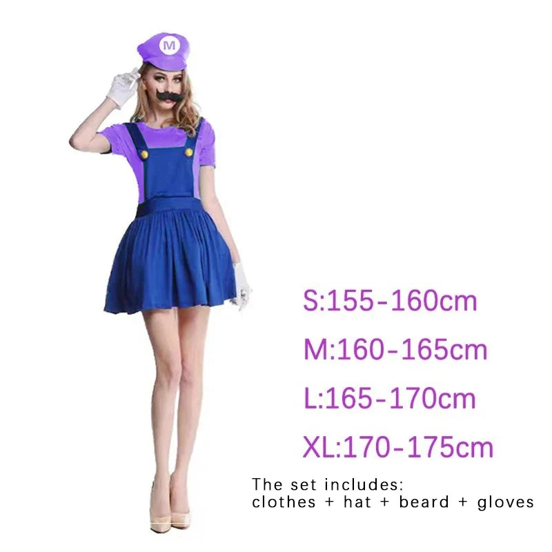 Adult Luigi Cosplay Costume Set
