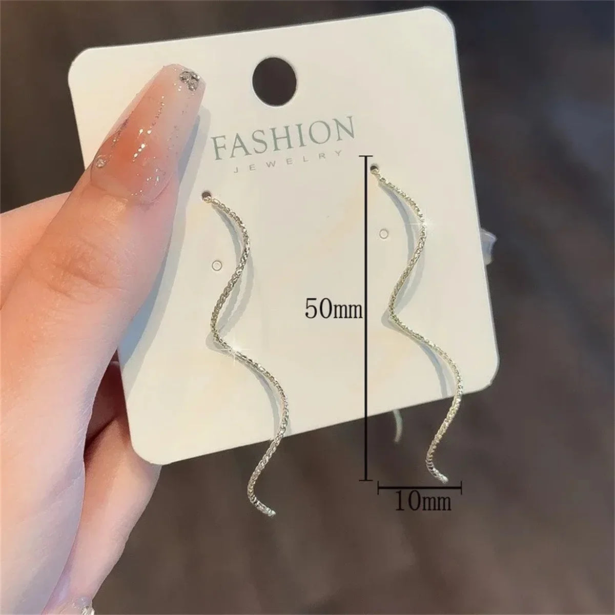 Wave Fringe Tassel Drop Earrings