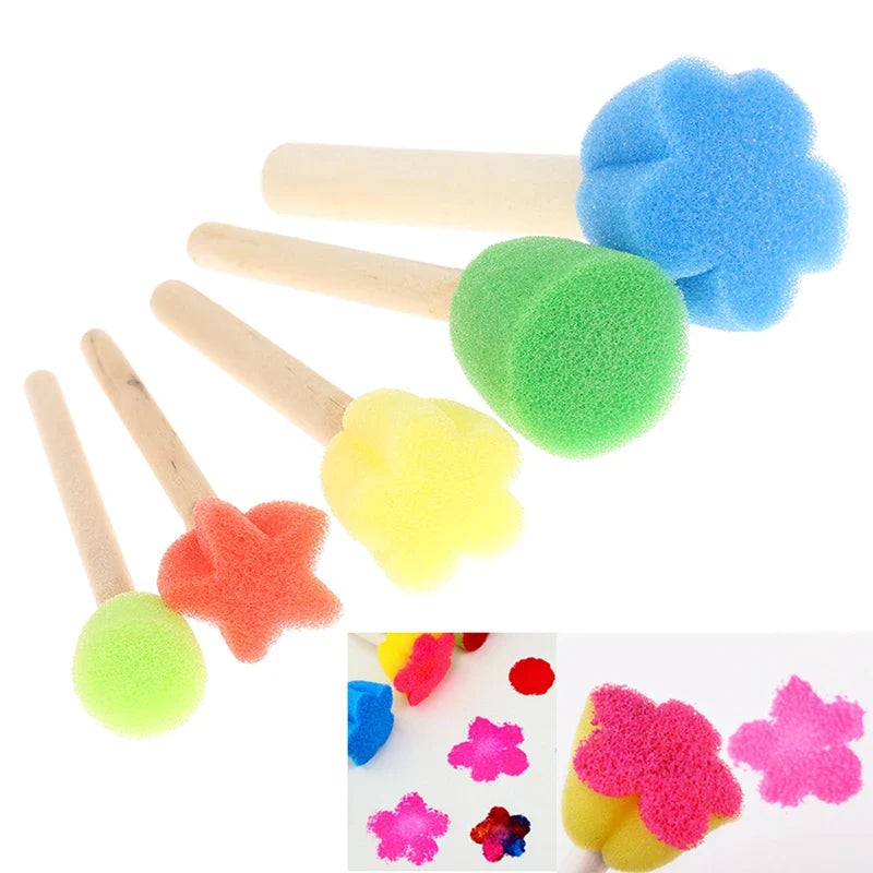 5-Piece Kids Sponge Stamp Brush Set