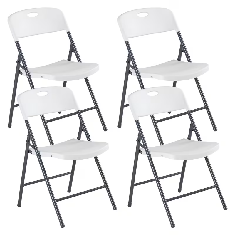 White Folding Chairs – 2/4/6 Pack