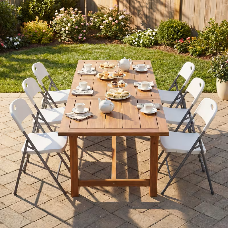 White Folding Chairs – 2/4/6 Pack