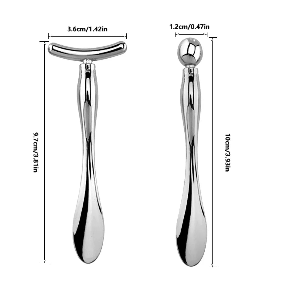 2in1 Mini Eye Massage Stick | Dual-Ended Facial Spoon and Massage Tool