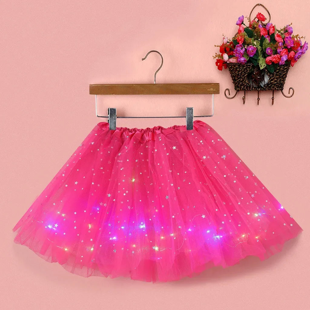 LED Star Tulle Tutu Skirt