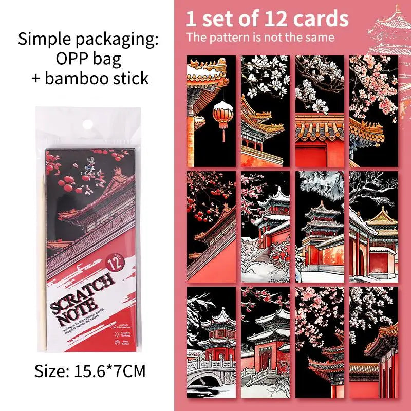 Kids Scratch Art Bookmark Set – 12 Pieces