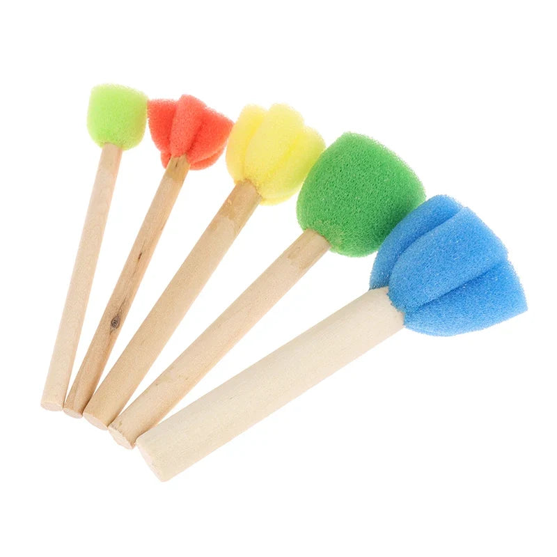 5-Piece Kids Sponge Stamp Brush Set