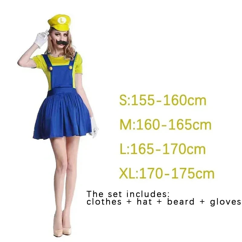 Adult Luigi Cosplay Costume Set