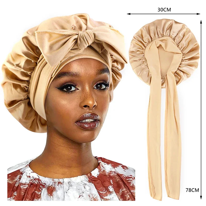 Wide-Band Satin Sleep Bonnet