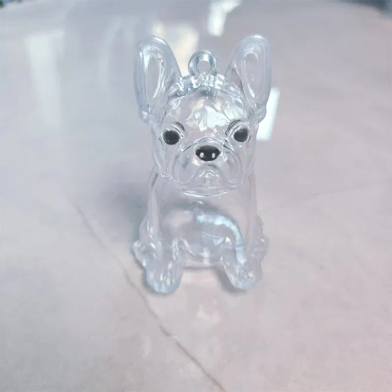 Clear Pet Fur Display Capsule Keychain