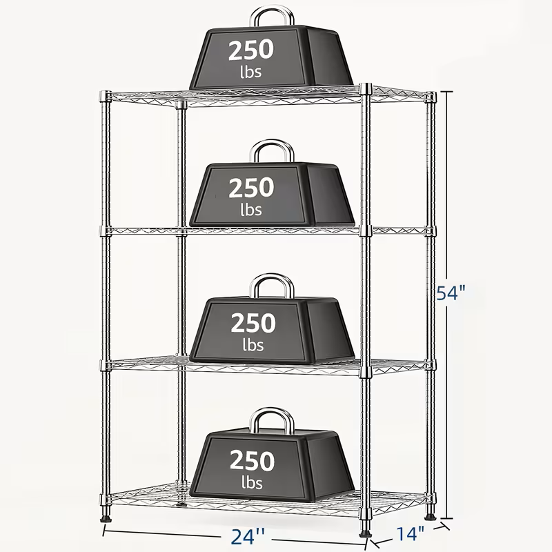 Adjustable Multi-Tier Wire Shelving Rack